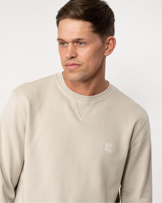 BOSS Orange Westart Heren Crewneck Sweatshirt Met Logopatch - Image 2
