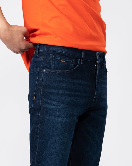 BOSS Orange Re.Maine Regular Fit Jeans in Donkerblauwe Comfort-Stretch Denim - Image 5