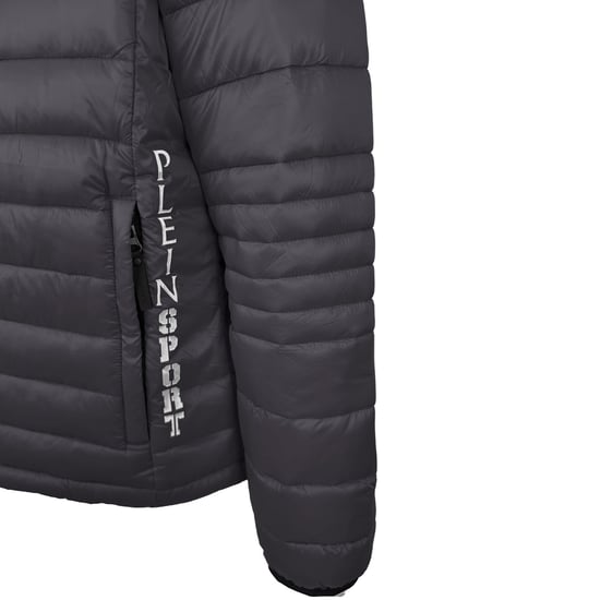 Plein Sport Plain Padded Grey Jacket - Image 4