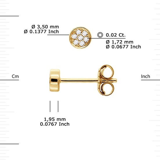 DIADEMA - Earrings with Diamonds - Yellow Gold