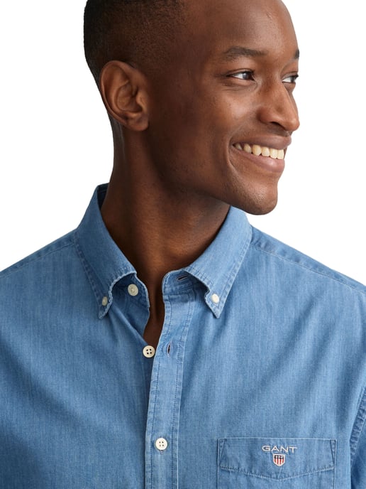 Gant Heren Regular Fit Overhemd | Indigo Overhemd - Image 3
