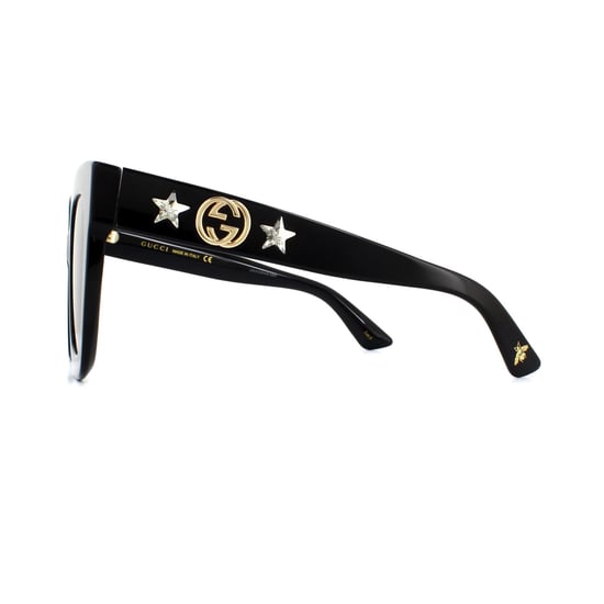 Gucci Zonnebril GG0208S 001 Zwart Grijs Verloop - Image 3