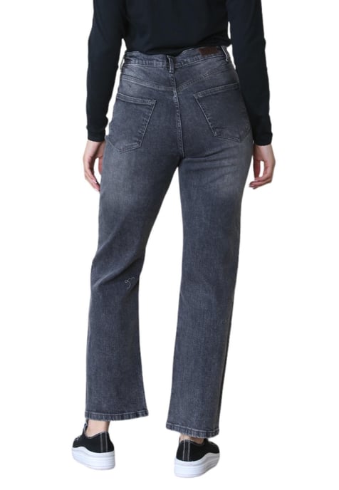 MYT Dames Wide Leg High Waisted Jeans in Zwart - Image 2