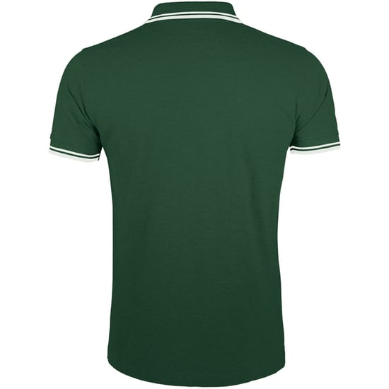 SOLS Heren Pasadena getipt korte mouw Pique Polo Shirt (Bos/Wit) - Image 2