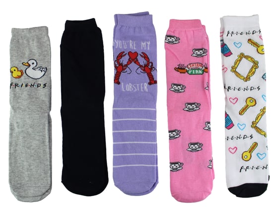 5 Paar Vriendschapssokken voor Vrouwen | Grappige Schattige Dress Novelty Vriendschapssokken | Vriendschap Cadeaus - Friends - Image 2