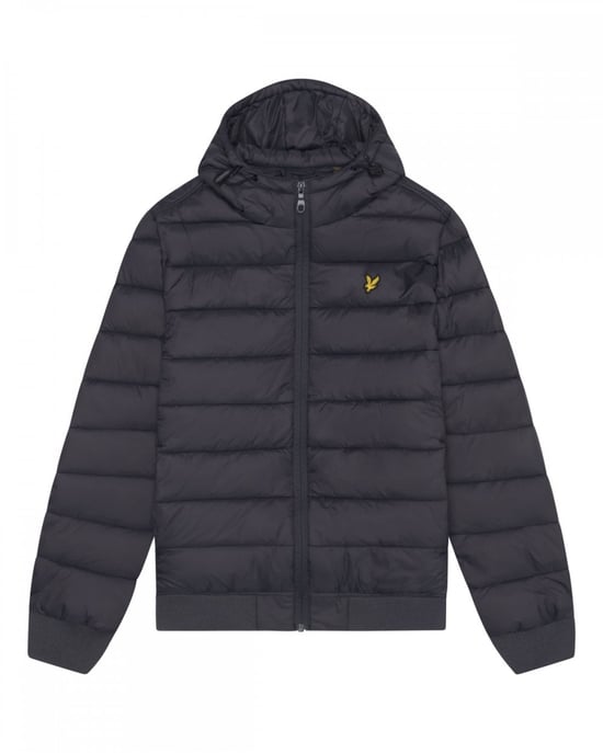 Lyle & Scott merk gunmetal grijs gewatteerd jack met capuchon - Image 5