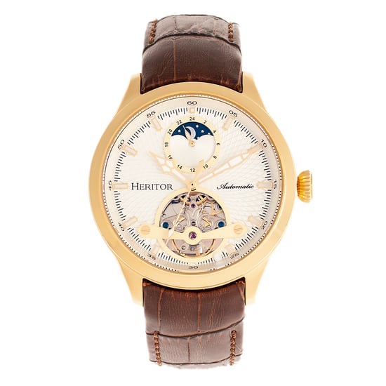 Heritor Automatische Gregory Semi-Skelet Leather-Band Horloge - Image 1