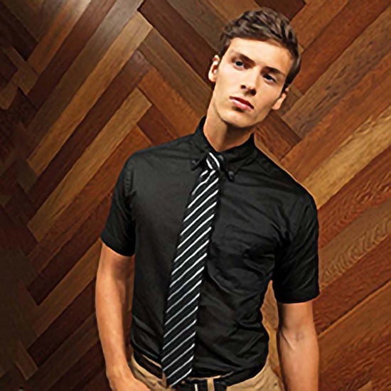 Premier Herenhandtekening Oxford Short Sleeve Work Shirt (Zwart) - Image 2