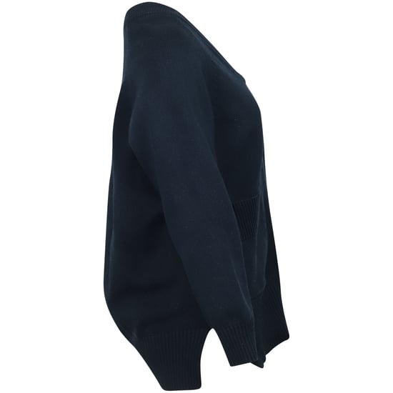 Kenzo Knit Zip Long Cardigan in Navy Blue Cotton - Image 3