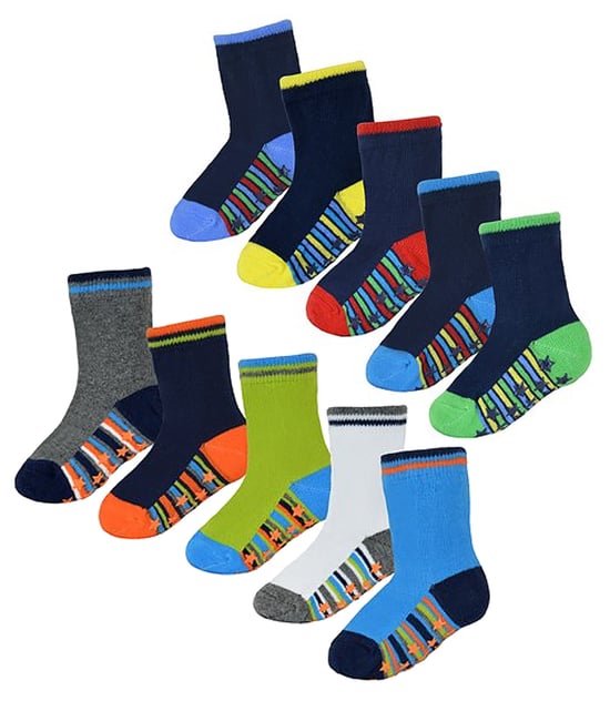 10 paar antislip katoenen babysokken voor jongens met sterren - Stijl 1 - Image 1