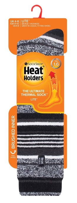 Heat Holders Lite - Lange thermo sokken voor dames - Zwarte Streep - Image 2