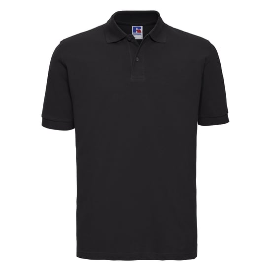 Russell Heren Klassiek Piqué Katoenen Polo Shirt (Zwart) - Image 1