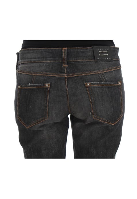 Ermanno Scervino Dames Grijze Katoenen Slim Fit Denim Jeans - Image 6