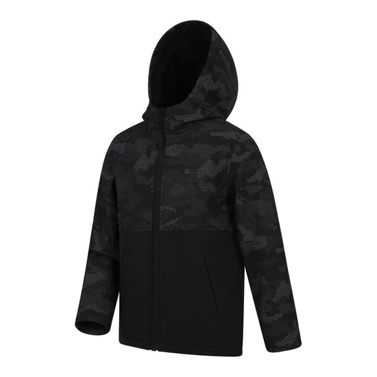 Mountain Warehouse Kinder/Kids Exodus Camo Soft Shell Jas (Zwart) - Image 3