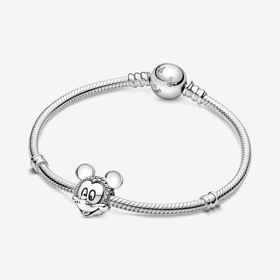 Pandora 'Disney Mickey Mouse & Minnie Mouse' Women's 925 Sterling Silver Charm - Silver 797495CZ