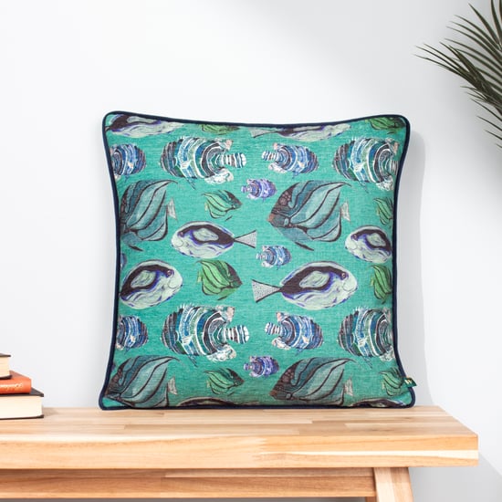 Wylder Tropics Abyss Fish Repeat Chenille Veerkussen - Image 6