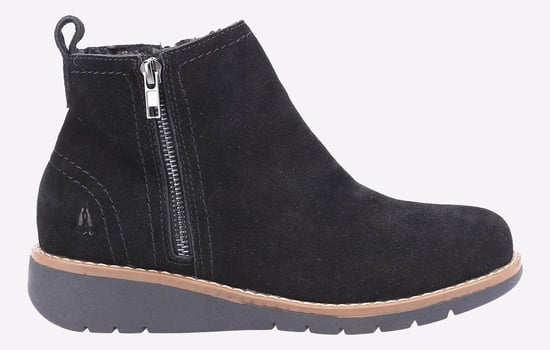 Hush Puppies Libby Suède Dames Zwarte Laarzen - Image 1