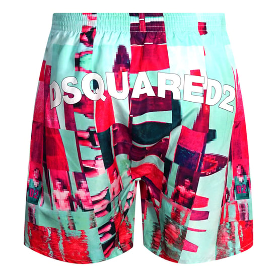 Dsquared2 abstract ontwerp blauwe zwemshort - Image 2