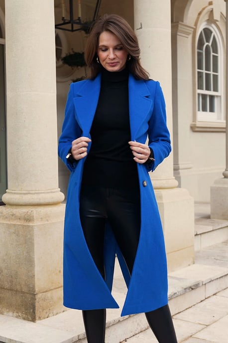 Blue Longline Coat