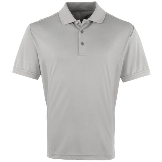 Premier Heren Coolchecker Pique korte mouw Polo T-Shirt (Zilver) - Image 1