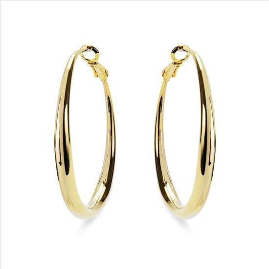 Luxenter sira hoop earrings in 18k yellow gold plated finish