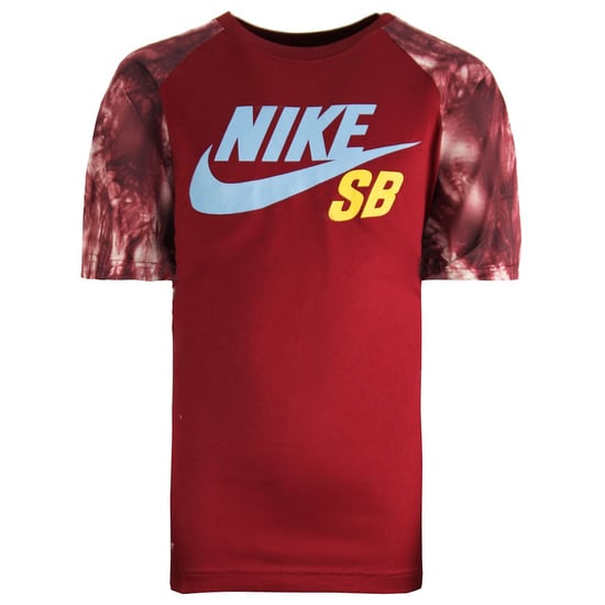 Nike Skateboarding Dri-Fit Sleeve Crew Neck Burgundy Junior T-Shirt 977568 723