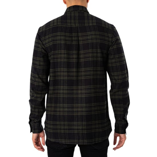 Lyle & Scott bergmosgroen geruit flanellen overhemd met lange mouwen - Image 2