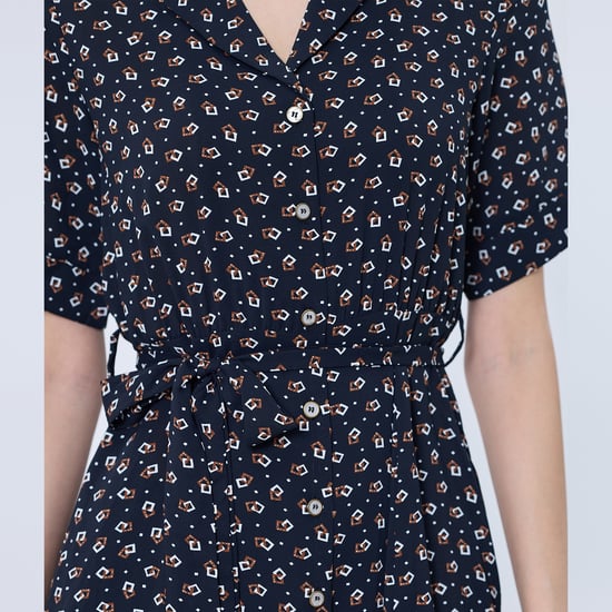 Retro print shirt-jurk - Image 4