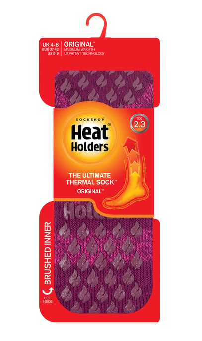 Heat Holders Dames Winter Thermische Slipper Sokken - Deep Fuchsia / Berry (Sevilla) - Image 2