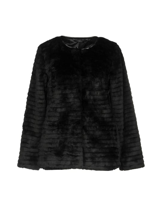 Silvian Heach Black Faux Fur Jacket