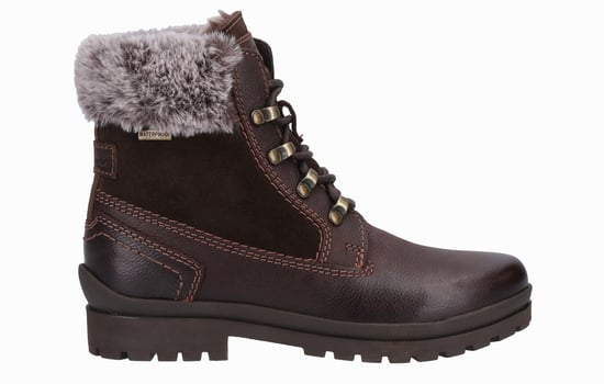 Cotswold Evenlode Leren Dames Bruine Winter Enkellaarzen - Image 1
