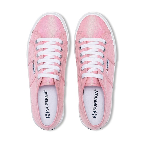 Superga Womens/Ladies 2740 Lame Platform Trainers (Pink Begonia Iridescent)
