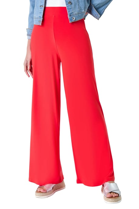 Wide Leg Stretch Trousers Jersey Palazzo Pants