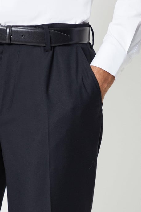 Tailored Fit Black Tuxedo Suit Trousers - Image 2