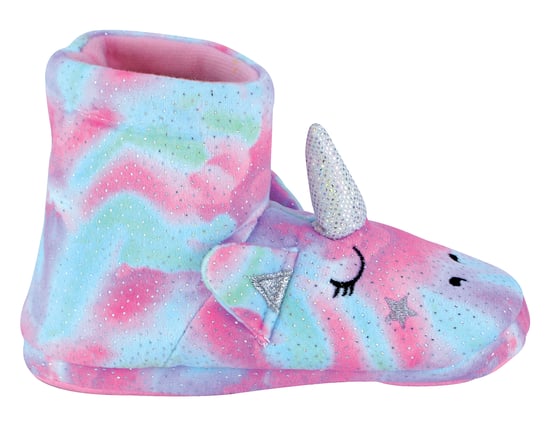 Kinderen 3d roze en blauwe eenhoorn pantoffellaarzen - Roze - Image 1