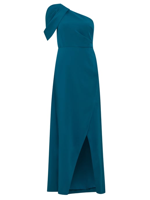 Tori One Shoulder Stretch Crepe Maxi Dress
