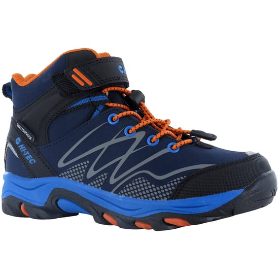 Hi-Tec Blackout Mid Polyester Soft Shell Jongens Marine/Oranje/Meerblauwe Wandelschoenen - Image 1