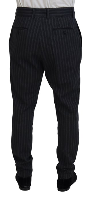 Donkergrijze gestreepte broek - Image 3
