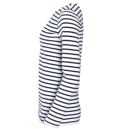 SOLS Dames/Dames Marine Gestreept T-shirt met Lange Mouwen (Wit/Zwaar) - Image 3