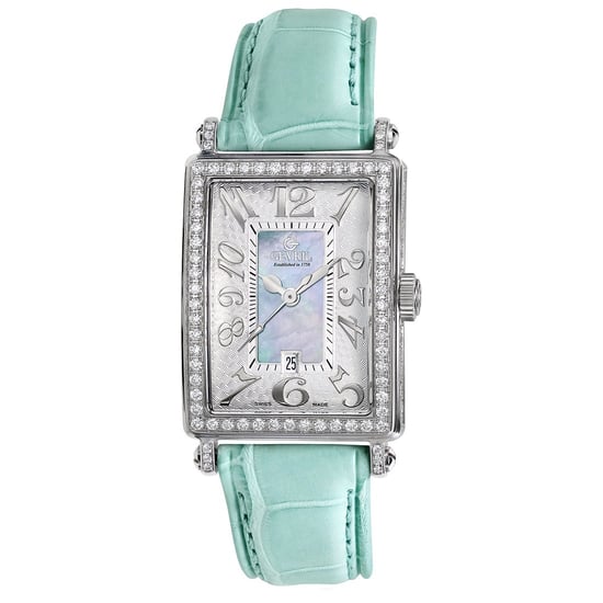 Gevril Dames 7247NV Mini Kwartshorloge Avenue of Americas Blauw Diamant - Image 1