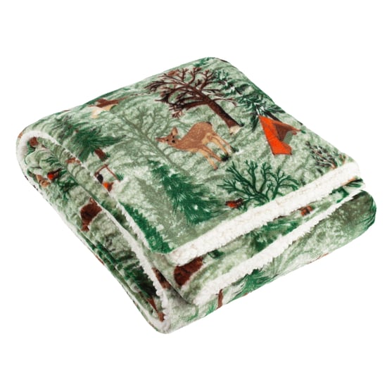 furn. Lodge Houten Sherpa Fleece Deken - Image 1