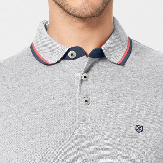 Jack & Jones Men's Logo Polo Shirt, Short-Sleeved, Casual