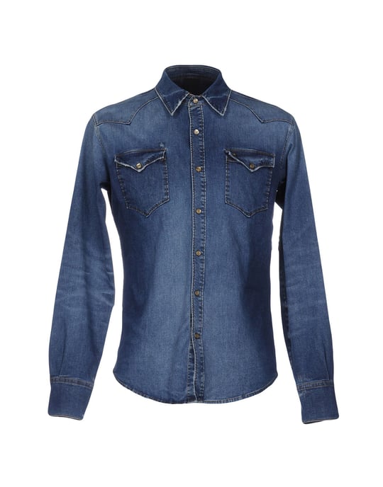 (+) People Blue Denim Shirt