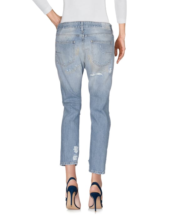 Mauro Grifoni Blue Cotton Cropped Jeans