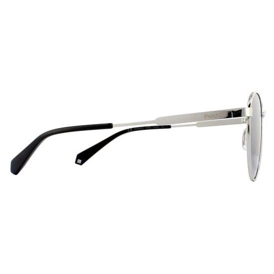 Polaroid Round Unisex Palladium Grey Silver Mirror Polarized Sunglasses