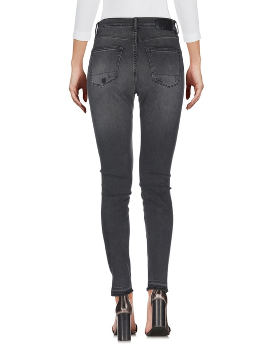 (+) People Steel Grey Cotton Slim Fit Jeans