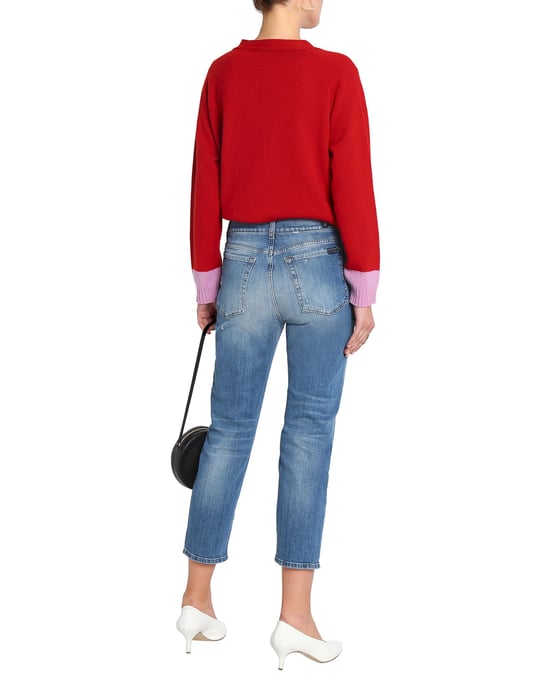 7 For All Mankind Blue Cotton Jeans