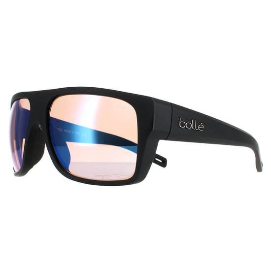 Bolle Square Mens Matte Black Phantom+ Polarized Photochromic Falco Sunglasses