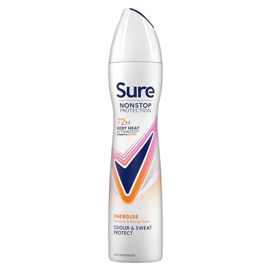 Sure Women Energise Deodorant Spray with 72H Nonstop Protection 250ml, 6 Pack