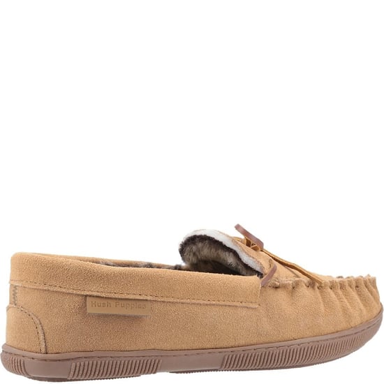 Hush Puppies Heren Ace Slip On Leren Slipper (Tan) - Image 2